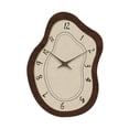 thumbnail image 2 of Reloj de pared fácil de leer, silencioso, creativo, de madera, reloj de pared silencioso para la escuela, baño, hogar, sala de estar, decoración Estilo B, 2 of 9