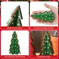 thumbnail image 6 of Dserhfy 3 Pcs Wooden Christmas Tree Decor Rustic Buffalo Plaid/Dot Christmas Tree Farmhouse Table Centerpiece for Tiered Tray Tabletop Home Decor, 6 of 7