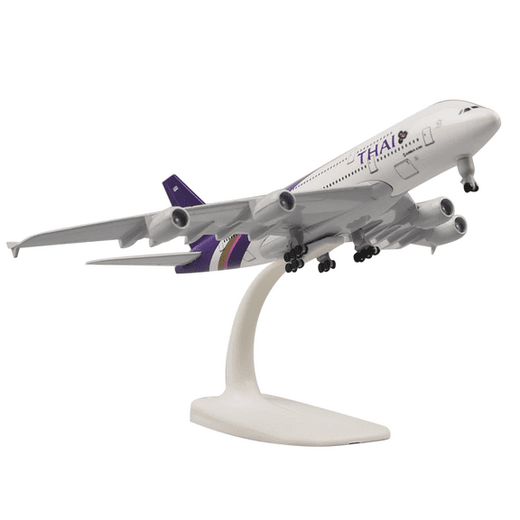High Simulation Toy Gifts 1:400 Alloy Thai Airways A380 Plane Model for Aviation Collectors