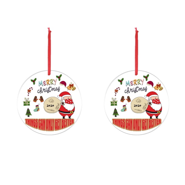 Ganfancp Personaliza Adornos Colgantes para Decoración Navideña Ofertas Del Día 2X Colgantes de Navidad