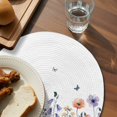 thumbnail image 3 of Spring Floral Round 15 Inch Placemats Set of 4, Elegant Pastoral Flowers Botanical HeatResistant Non Slip Place Mats for Dining Table, Wipeable Braided Kitchen Table Mats for Housewarming, 3 of 9