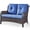 Brown/Blue, variant on Bellefurn Outdoor Loveseat Patio Couch,Rattan Garden Sofa 2-Seat Outdoor Sofa Thicking Cushions Rattan Garden Furniture Sets for Outdoor,Balcony,Backyard,Poolside