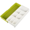 thumbnail image 1 of Silverware Organizer  Silverware Organizer Storage Tray Cutlery Expandable Organizer for Kitchen Drawer Holding Flatware Spoons Forks Knife Utensil Tray Plastic Adjustable Kitchen Drawer, 1 of 6