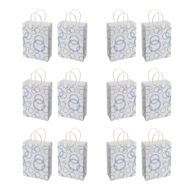 12 piezas de bolsas de regalo de papel Sunnimix azul oscuro para fiesta