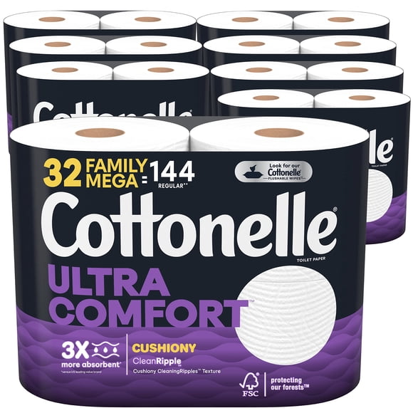 Papel Higiénico Cottonelle Ultra Comfort 32 Rollos Mega Familiares