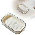thumbnail image 1 of Double Layer Soap Drain Tray and Storage Rack for Efficient Bathroom Organization, 1 of 5