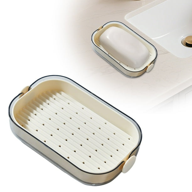 Escurridor de doble capa para el hogar, jabonera, escurridor de baño, rejilla de almacenamiento, bandeja para jabón