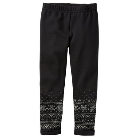 Fair Isle Legging - Carters Baby Clothing Outfit Girls Fair Isle Fleece-Lined Leggings Black