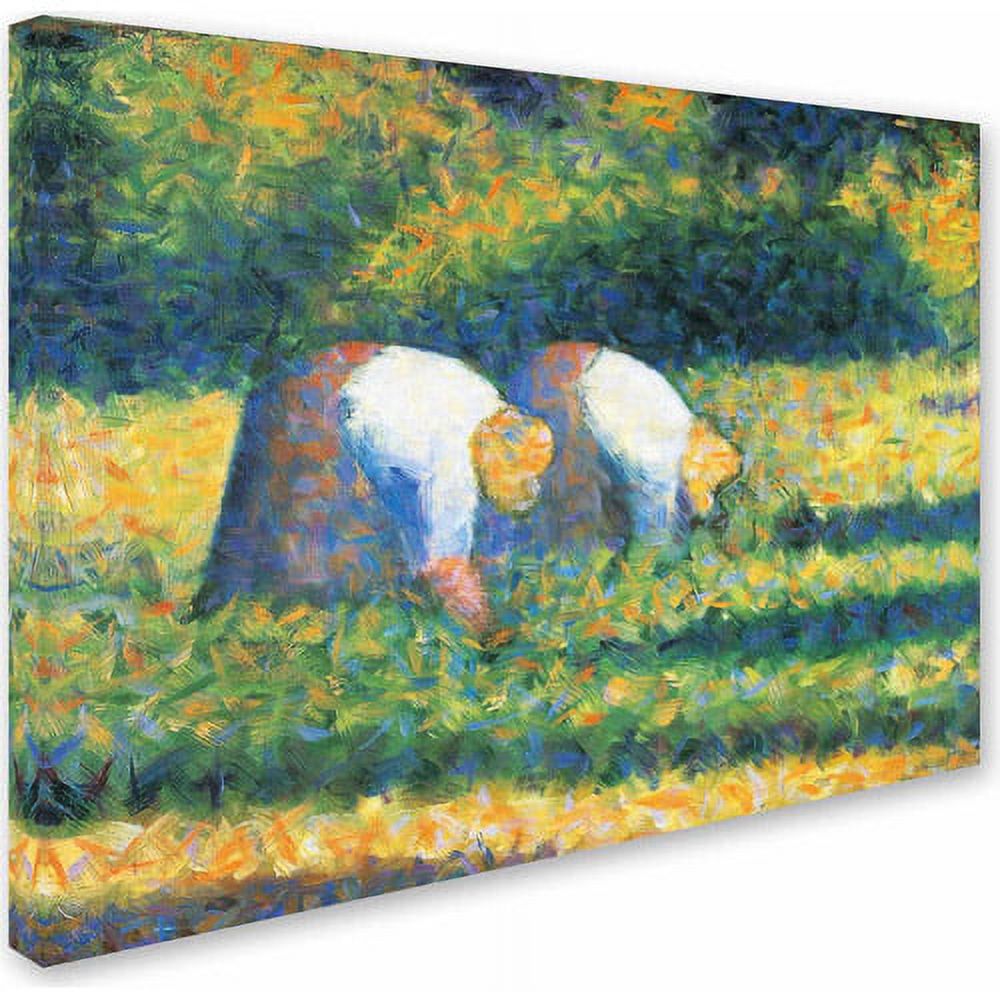 Trademark Fine Art "Farmers at Work 1882" Canvas Art by Georges Seurat