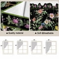 thumbnail image 5 of Black Spring Floral Swag Valances for Windows, Kitchen Curtains 36 Inch Length 2 Panels Set, Elegant Pastoral Flowers Birds Watercolor Short Curtains for Small Windows Cafe Curtains 28"x36", 5 of 8