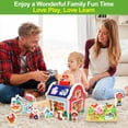 thumbnail image 5 of Toddler Montessori Wooden Farm Animal Toys for 1 2 3 Year Old Girls Boys, Sorting Barn Toy with Blocks Puzzles, Baby Shape Sorter Learning Toys, Christmas Birthday Gifts for Toddlers 1-3, 5 of 8