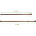 thumbnail image 2 of 4 Pack Tension Rods, 21.6-35.4 Inches Adjustable Spring Steel Cupboard Bars Tension Curtain Rod Shower Rod Extendable Width, 2 of 5