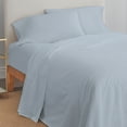 thumbnail image 4 of Color Sense 100% Cotton King Sateen, Wrinkle Resistant, Quick Dry, Soft & Smooth 4-Piece Bedsheet Set Light Blue, 4 of 9