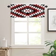 thumbnail image 3 of Red Aztec Kitchen Valances for Windows 60x18 Inch Kitchen Curtains Valances Rod Pocket Black White Southwest Vintage Abstract Geometric Bathroom Window Valances for Window Treatment Decor, 3 of 6