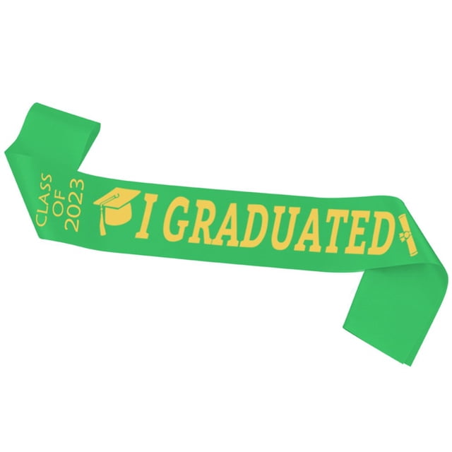 Etiquette Shoulder Strap Soft Cloth Letters Printed Colorful Ribbon Rhinestone Inlay Headdress Decoration Accessories Graduation