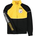 thumbnail image 1 of G-III Sports Womens Pittsburgh Steelers Track Jacket Sweatshirt, Black, Small, 1 of 3