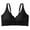 Black, variant on Women's Front Fold Breastfeeding Adjustable Back Traceless Bra Black M