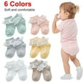 thumbnail image 4 of 6 pairs baby girl socks newborn ruffle lace stockings Princess tassel knitted cotton socks, 4 of 5