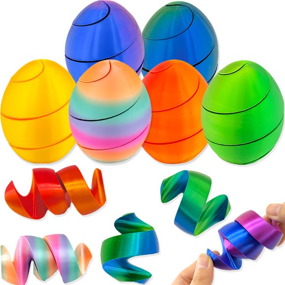 Juguete antiestrés Crevicia, 6 piezas, set de huevos espirales 3D