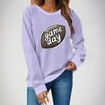 thumbnail image 2 of Uootdi Game Day Sweatshirt Football Long Sleeve Shirts for Women Game Day Outfits Gift Football Fan Game Day Shirt Casual Tops, 2 of 4