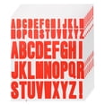 thumbnail image 1 of Uxcell 9.1 x 7.7 pulgadas 8 hojas de pegatinas de letras letras de vinilo para pegatinas de interior y exterior color rojo, 1 of 5