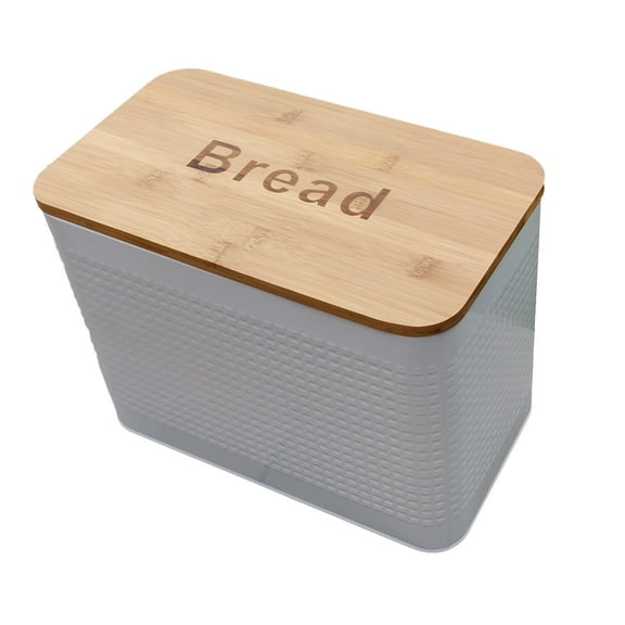 Bamboo lid bread box. Storage bin kitchen decor. Kitchen storage container. breadbox basket. kitchen countertop organizer. Tin box. Premium Present brand
