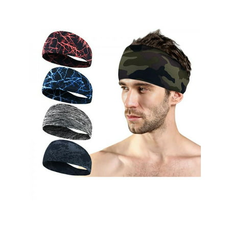 Topumt Men Women Yoga Sweat Band Soft Quick Dry Breathable Elastic Running Hair Headband Sport (Best Hair Ties For Running)