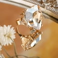 thumbnail image 6 of Big Heart-Shaped Ring for Women Artificial Crystal Rhinestone Band Rings, 6 of 12