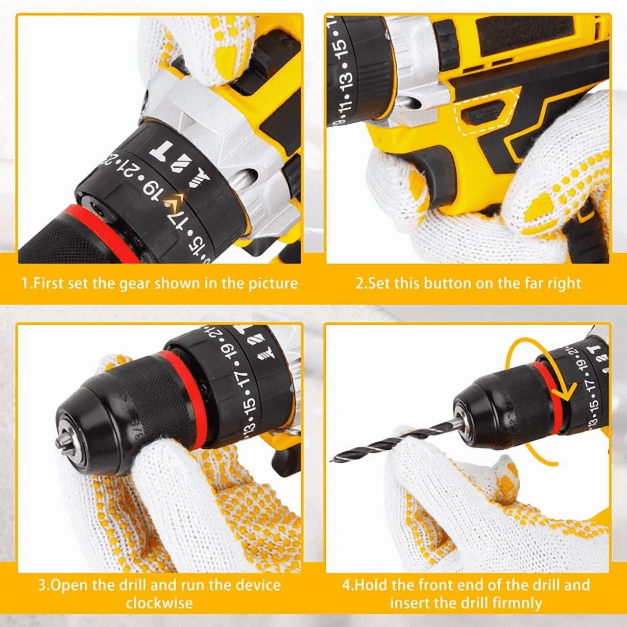 21V Tool Kit with Drill, 120PCS 21V Cordless Drill Set with 3/8" Keyless Chuck of Metal & 25+3 Clutch with Impact, 2 x 2.0Ah Battery & Fast Charger, Max Torque 45Nm, 2-Variable Speed