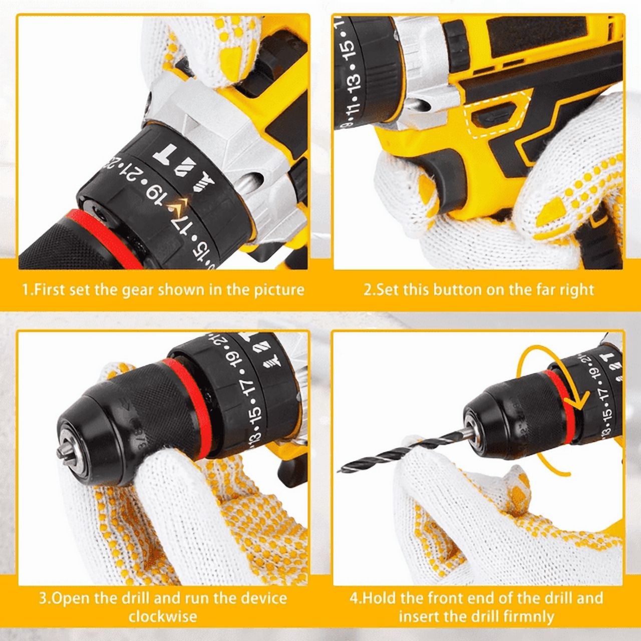 BROCADEFLY 21V Cordless Drill Kit with 120 Accessories photo 5