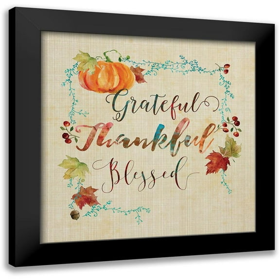 Robinson, Carol 12x12 Black Modern Framed Museum Art Print Titled - Fall Grateful