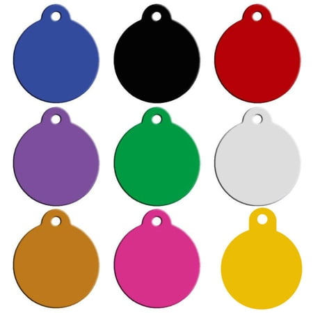 SPRING PARK 10Pcs Aluminium Alloy Round Blank Anti-Lost Pet Dog Cat ID Tag Name Address Cell Phone Number Tags Collar Pendant Accessories