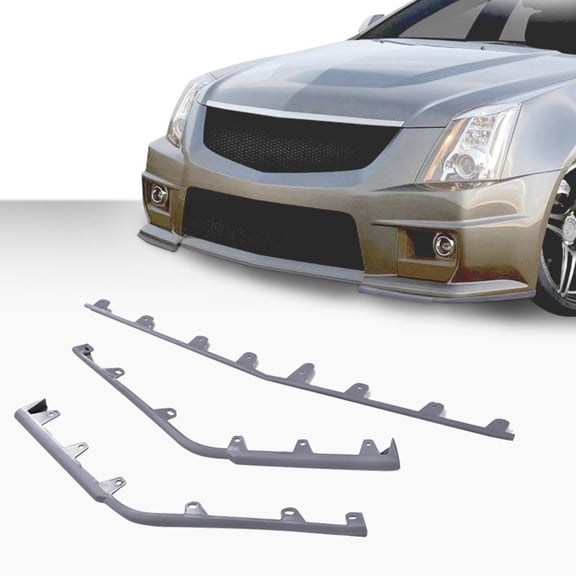 PIT66 Bumper Trim Front Bumper Molding Kit Gray Fit for Cadillac CTS 09-15