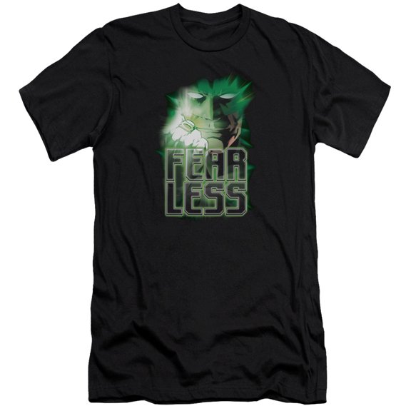 Green Lantern Fearless Premium Canvas Adult Slim Fit 30/1 T-Shirt Black