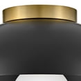 thumbnail image 6 of 83301BK Lark Stu - 10W 1 LED Small Flush Mount-4.75 Inches Tall and 11 Inches Wide-Black/Lacquered Brass Finish, 6 of 22