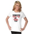 thumbnail image 3 of Thinking of You Keep Me Awake Romance Womens Fitted Plus Size Graphic Tee Brisco Brands 2X, 3 of 5