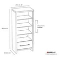 thumbnail image 5 of ClosetMaid 165100 Decorative Storage Tower Bookcase with Drawer, White (2 Pack), 5 of 5