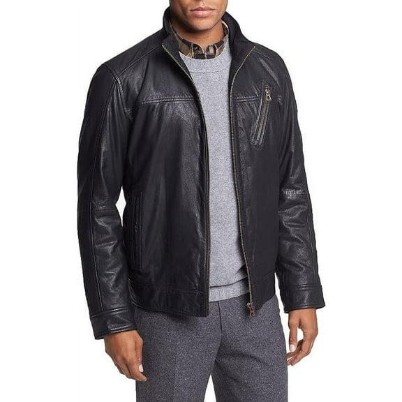 New Men Quilted Leather Jacket 100% Genuine Soft Lambskin Biker Bomber A127