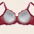 thumbnail image 6 of Iugvhana Women's Lace Bras Push-Up No Underwire Bra Wireless Adjustable Strap Lifting Up Bras Full Coverage Breathable Everyday Bra Wine XXL, 6 of 9