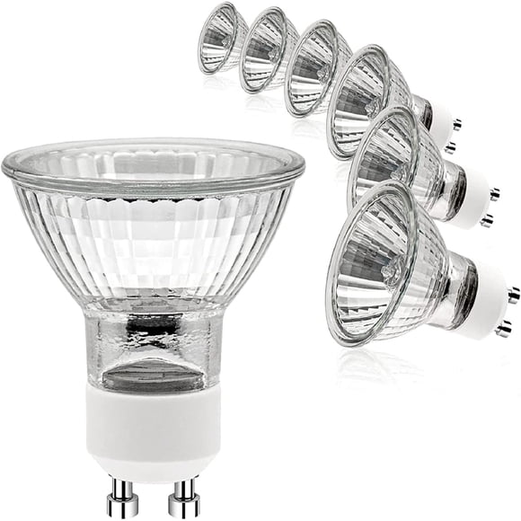 Ampoule Flood Halogen Ampoules Universelles Économie d'Énergie Haute Sortie Blanc Chaud Dimmable, 50W Luminosité Complète Dissipation de Chaleur Longue Durée pour Éclairage d'Accentuation (Lot de 6)