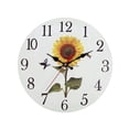 thumbnail image 1 of Horloge Murale Tournesol pour Salon Chambre Décorative Ronde Analogique, 1 of 3