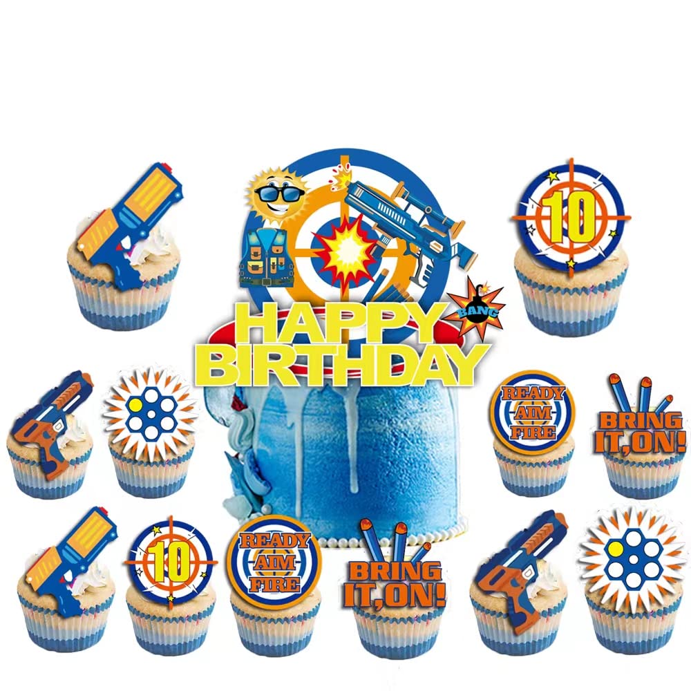 25PCS nerf Birthday Party Supplies,The nerf Birthd