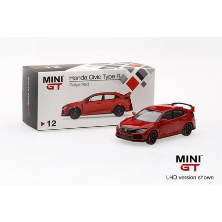 Mini GT 1/64 2017 Honda Civic Type R (FK8) TSM Model Diecast Car Rallye Red