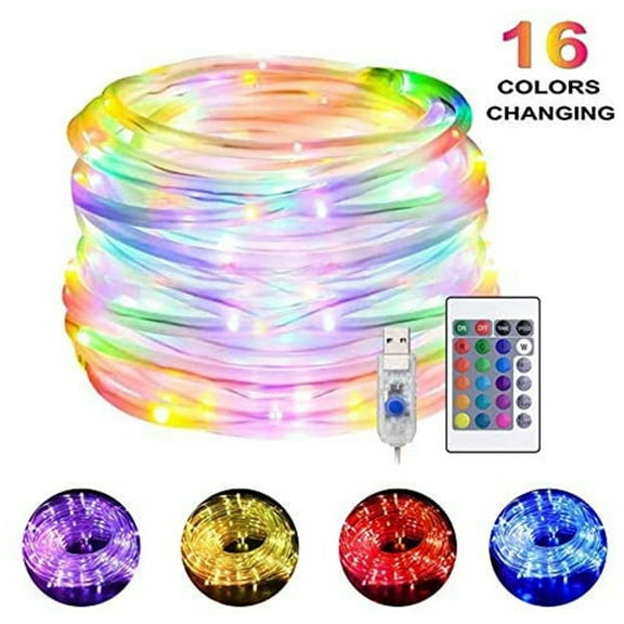 HESHENG 10M 100LEDs Fairy Lights USB String Lights with Remote 16 Color Changing Lights Twinkle Firefly Lights for Wedding Christmas Decoration