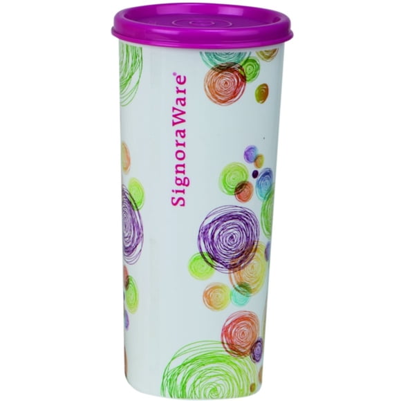 Vaso de plástico grande Signoraware Velvet, 500 ml, rosa