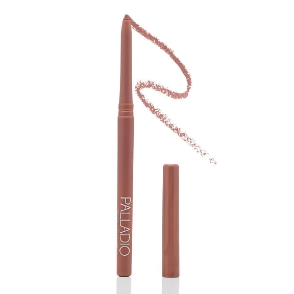 Palladio Retractable Waterproof Lip Liner High Pigmented and Creamy Color with Long Lasting All Day Wear , Nearly Nude, 1 Count