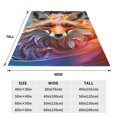 thumbnail image 3 of Fuzoiu Color Splash Fox Portrait Print Ultra-Soft Micro Fleece Blanket,All Seasons Flannel Throw, Lightweight Blanket for Bed, Sofa, Couch, Movie Night, Camping, and Travel-40"x30", 3 of 7