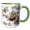 Green/White, variant on 3drose, Wyoming, Yellowstone N.p. Bison in Snow., 11oz Mug