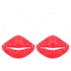 thumbnail image 1 of 2 piezas de decoración de Halloween: Bocas de salchicha con forma de cara, divertidas caricaturas con labios rojos. Adornos y juguetes para fiestas de baile y festivales de Halloween., 1 of 7
