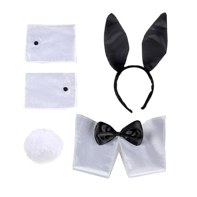 Women's Bunny Costume Cuffs Rabbit Tail for Easter Party Bunny Girl Cosplay